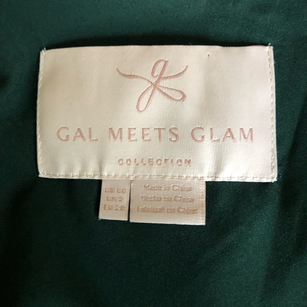 Gal Meets Glam Jennifer Wrap Midi Dress Green Size 00 - Picture 8 of 10